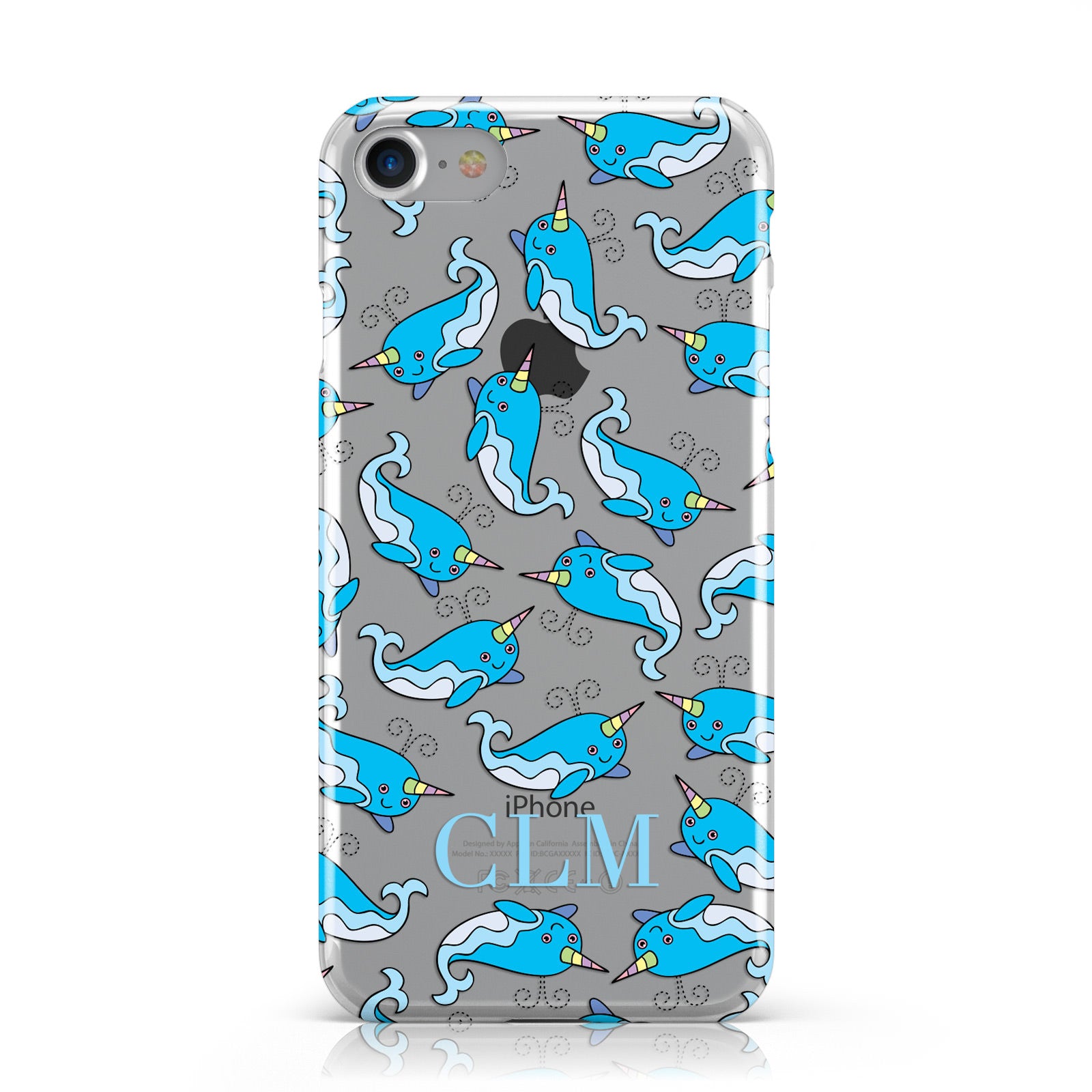 Whale Unicorn Personalised Apple iPhone Case