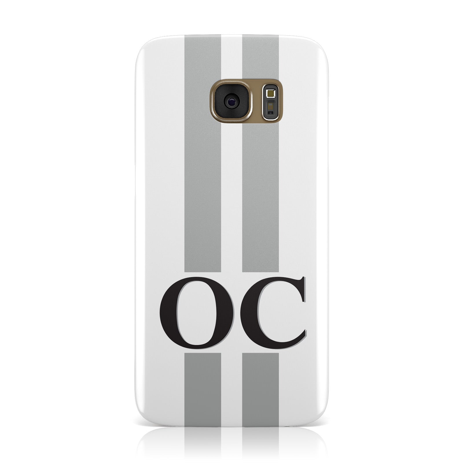 White Personalised Initials Samsung Galaxy Case
