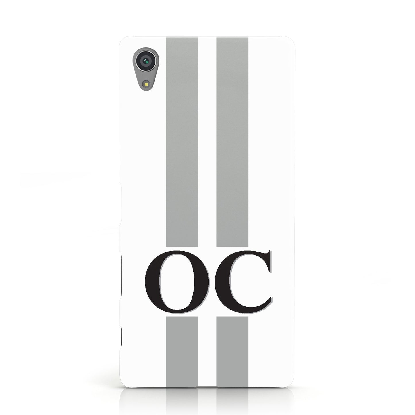 White Personalised Initials Sony Xperia Case