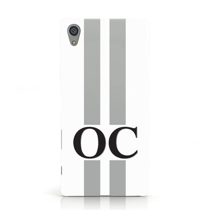 White Personalised Initials Sony Xperia Case