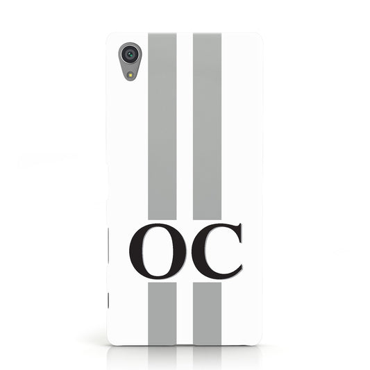 White Personalised Initials Sony Xperia Case