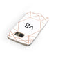 Personalised White Rose Gold Initials Geometric Samsung Galaxy Case Front Close Up