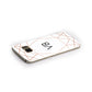 Personalised White Rose Gold Initials Geometric Samsung Galaxy Case Side Close Up