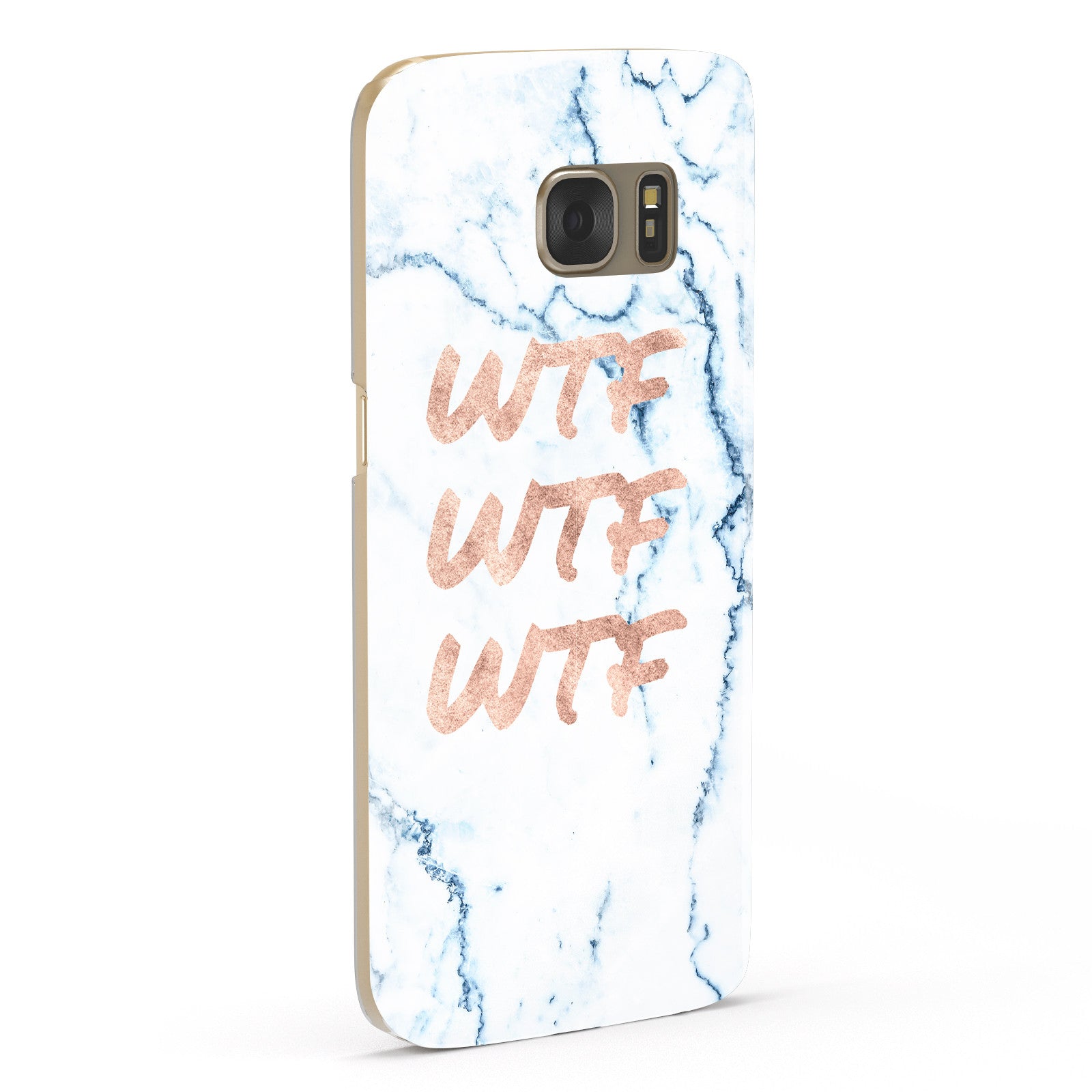 Wtf Rose Gold Blue Marble Effect Samsung Galaxy Case Fourty Five Degrees