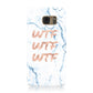 Wtf Rose Gold Blue Marble Effect Samsung Galaxy Case