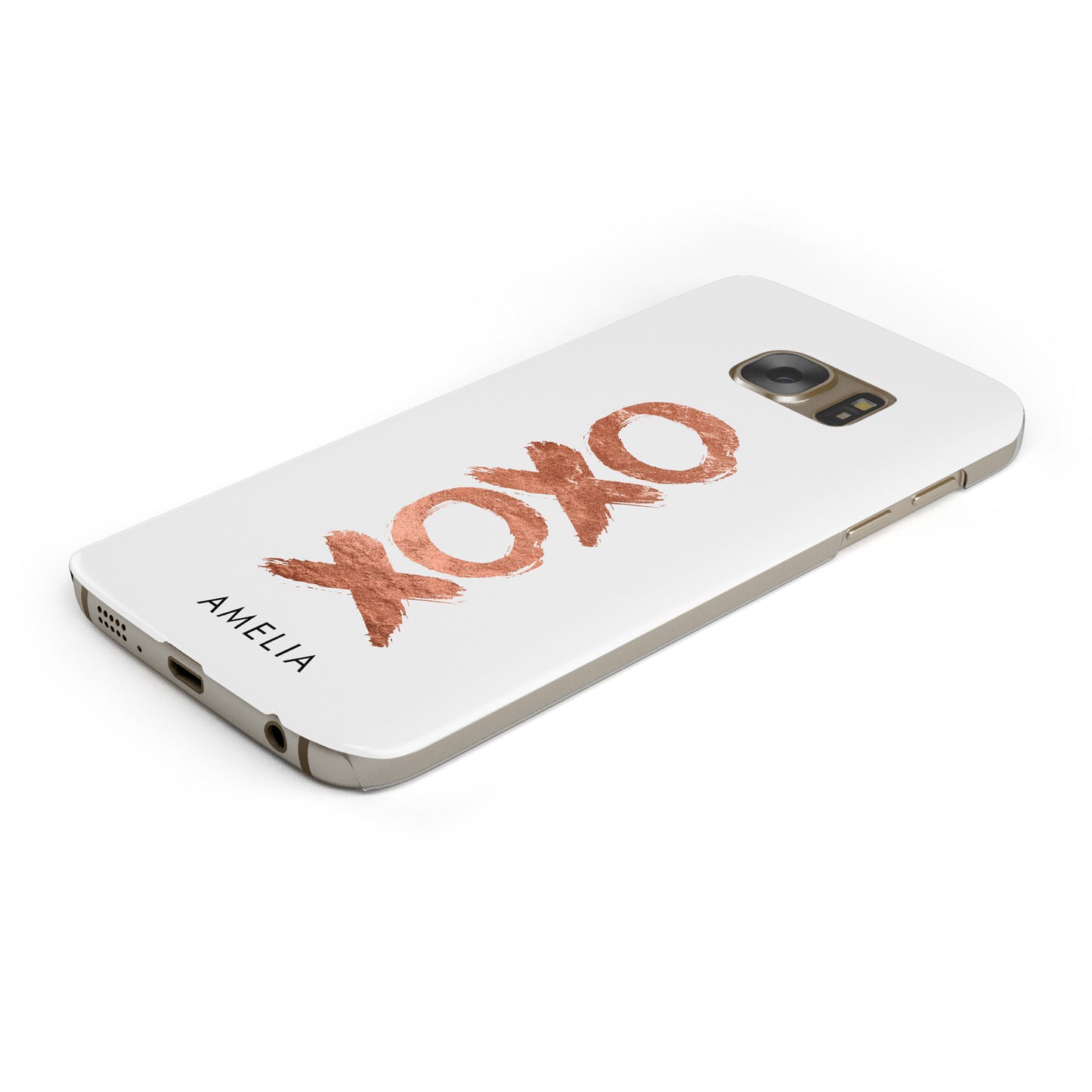 Personalised Xoxo Custom Name Or Initials Samsung Galaxy Case Bottom Cutout