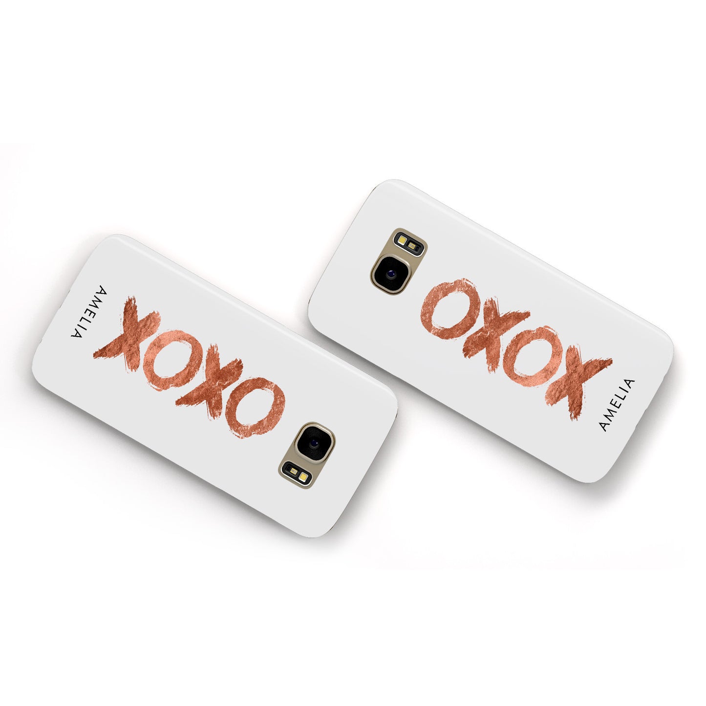 Personalised Xoxo Custom Name Or Initials Samsung Galaxy Case Flat Overview